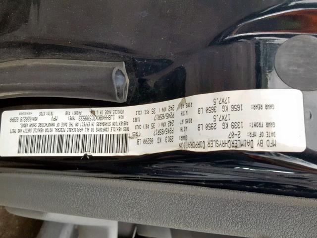 1J8HH48KX7C599533 - 2007 JEEP COMMANDER BLACK photo 10