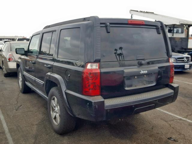 1J8HH48KX7C599533 - 2007 JEEP COMMANDER BLACK photo 3