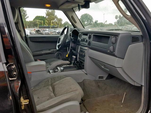 1J8HH48KX7C599533 - 2007 JEEP COMMANDER BLACK photo 5
