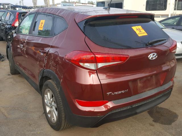 KM8J23A4XGU103989 - 2016 HYUNDAI TUCSON SE BURGUNDY photo 3