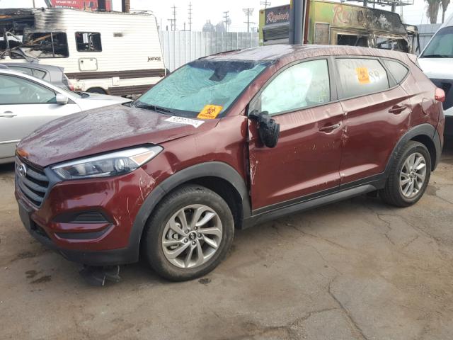 KM8J23A4XGU103989 - 2016 HYUNDAI TUCSON SE BURGUNDY photo 9