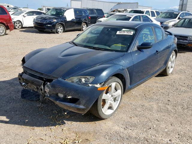 JM1FE173840137808 - 2004 MAZDA RX8 BLUE photo 2