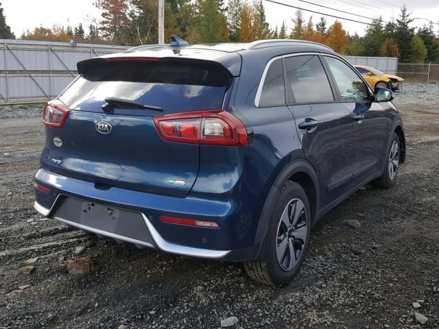 KNDCC3LC2H5051543 - 2017 KIA NIRO EX BLUE photo 4