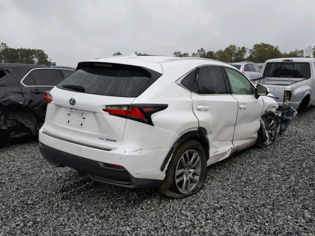 JTJBJRBZ5G2035439 - 2016 LEXUS NX 300H WHITE photo 4