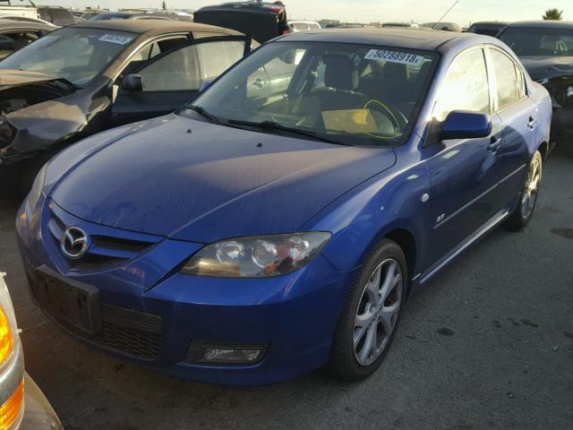 JM1BK324681863248 - 2008 MAZDA 3 S BLUE photo 2