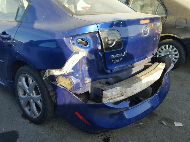 JM1BK324681863248 - 2008 MAZDA 3 S BLUE photo 9