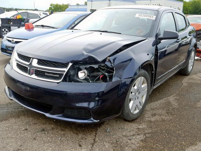 1B3BD4FB2BN554158 - 2011 DODGE AVENGER EX BLUE photo 2