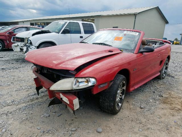 1FALP45X5TF194392 - 1996 FORD MUSTANG GT RED photo 2