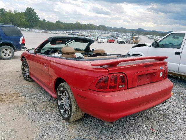 1FALP45X5TF194392 - 1996 FORD MUSTANG GT RED photo 3