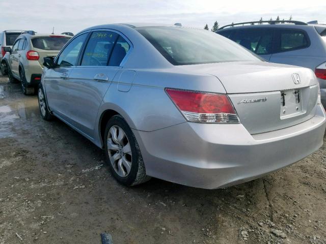 1HGCP26849A801542 - 2009 HONDA ACCORD EXL SILVER photo 3