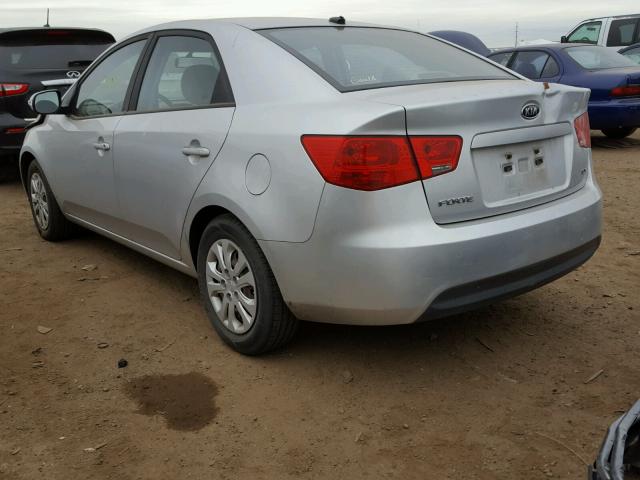 KNAFU4A29A5051259 - 2010 KIA FORTE EX SILVER photo 3