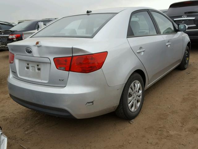 KNAFU4A29A5051259 - 2010 KIA FORTE EX SILVER photo 4