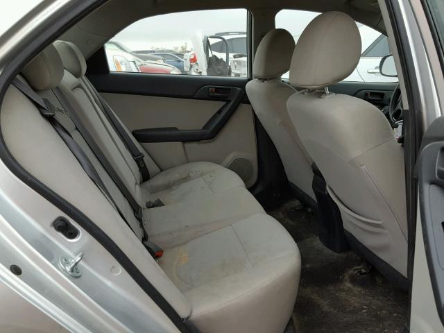 KNAFU4A29A5051259 - 2010 KIA FORTE EX SILVER photo 6