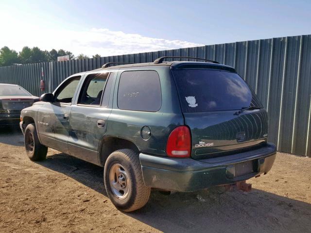 1B4HR28Y1XF510442 - 1999 DODGE DURANGO GREEN photo 3