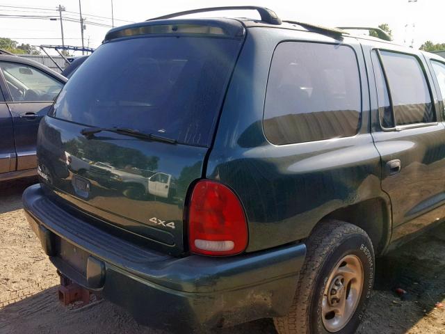 1B4HR28Y1XF510442 - 1999 DODGE DURANGO GREEN photo 9