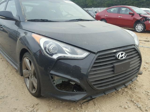 KMHTC6AE0FU221547 - 2015 HYUNDAI VELOSTER T BLACK photo 9