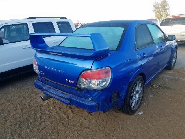 JF1GD70685L509975 - 2005 SUBARU IMPREZA WR BLUE photo 4