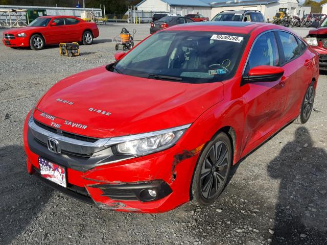 2HGFC1F70GH647520 - 2016 HONDA CIVIC EXL RED photo 2