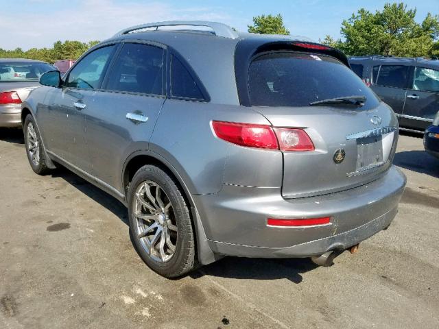 JNRAS08W94X216823 - 2004 INFINITI FX35 GRAY photo 3