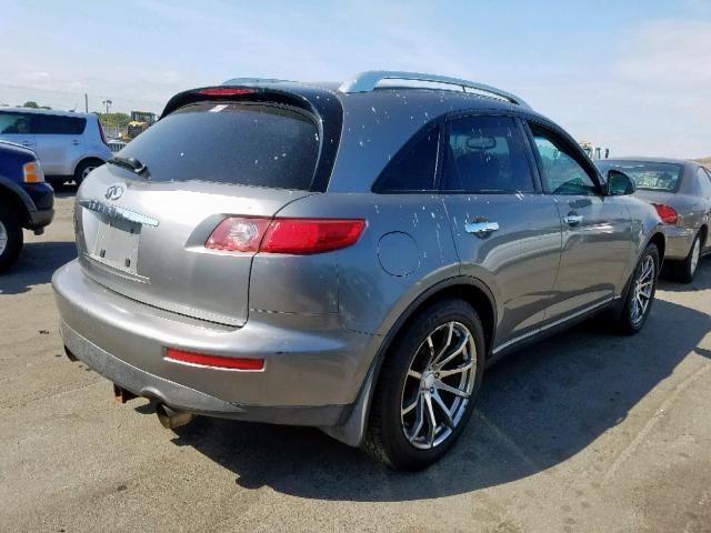 JNRAS08W94X216823 - 2004 INFINITI FX35 GRAY photo 4