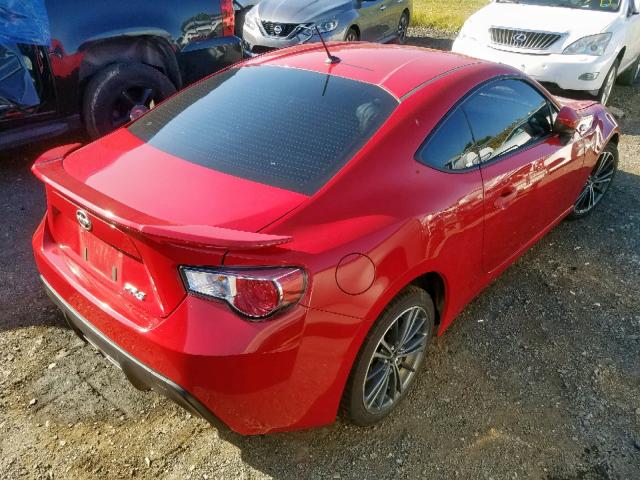 JF1ZNAA14D1715469 - 2013 TOYOTA FR-S RED photo 4