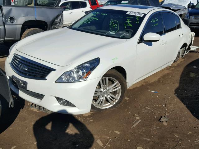 JN1CV6AR7DM758935 - 2013 INFINITI G37 WHITE photo 2