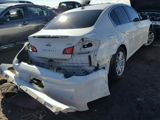 JN1CV6AR7DM758935 - 2013 INFINITI G37 WHITE photo 4