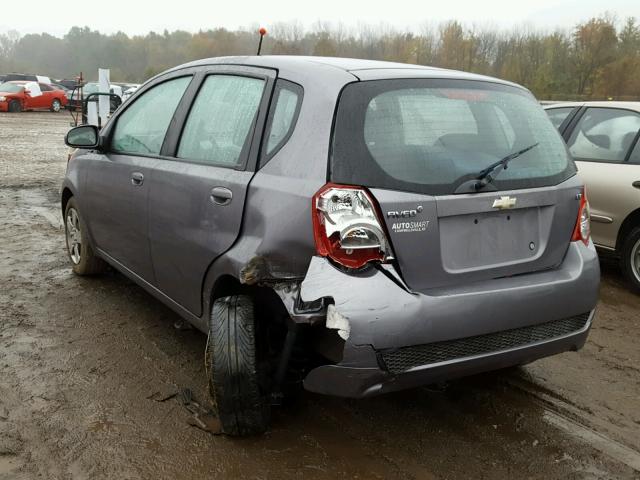KL1TD6DE0AB097370 - 2010 CHEVROLET AVEO LS GRAY photo 3