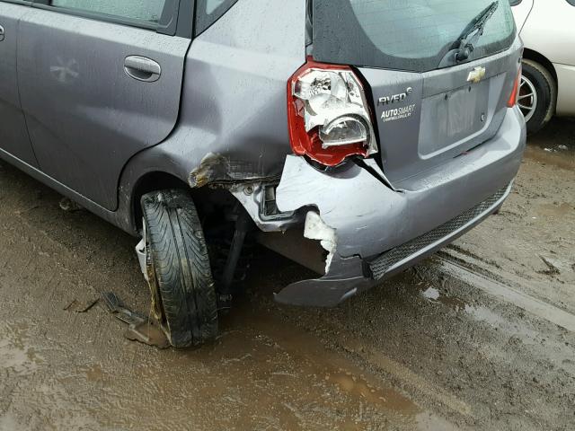 KL1TD6DE0AB097370 - 2010 CHEVROLET AVEO LS GRAY photo 9