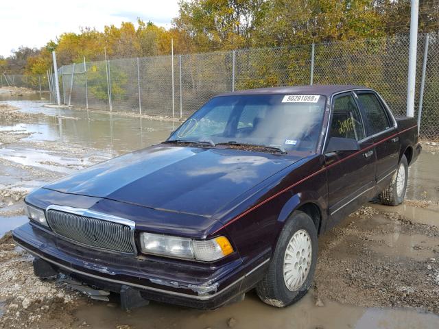 1G4AG55M7R6436133 - 1994 BUICK CENTURY SP BURGUNDY photo 2