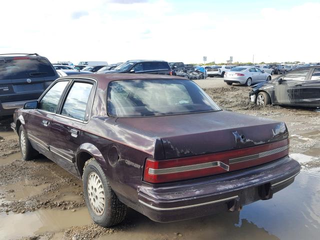 1G4AG55M7R6436133 - 1994 BUICK CENTURY SP BURGUNDY photo 3