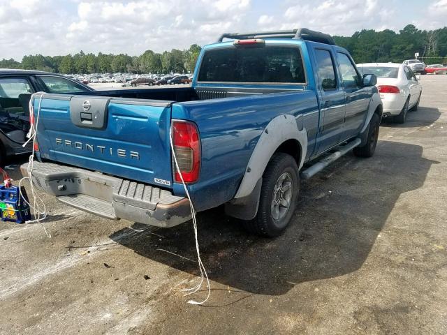 1N6ED29X52C327448 - 2002 NISSAN FRONTIER C BLUE photo 4