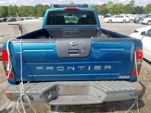 1N6ED29X52C327448 - 2002 NISSAN FRONTIER C BLUE photo 9