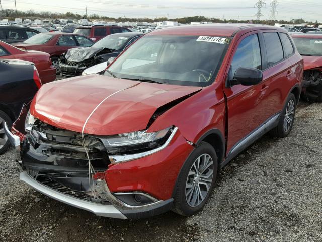 JA4AD2A39HZ066836 - 2017 MITSUBISHI OUTLANDER RED photo 2