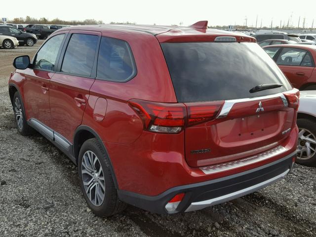 JA4AD2A39HZ066836 - 2017 MITSUBISHI OUTLANDER RED photo 3