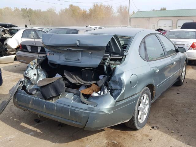 1FAFP56U86A251032 - 2006 FORD TAURUS SEL BLUE photo 4