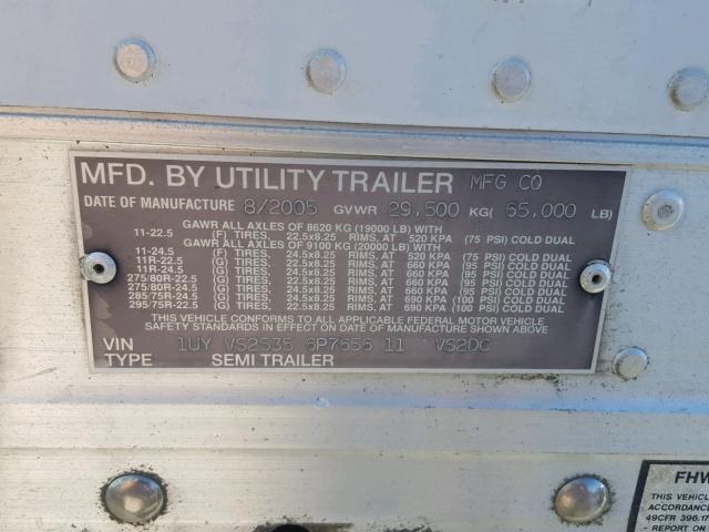 1UYVS25356P765611 - 2006 UTILITY TRAILER WHITE photo 10