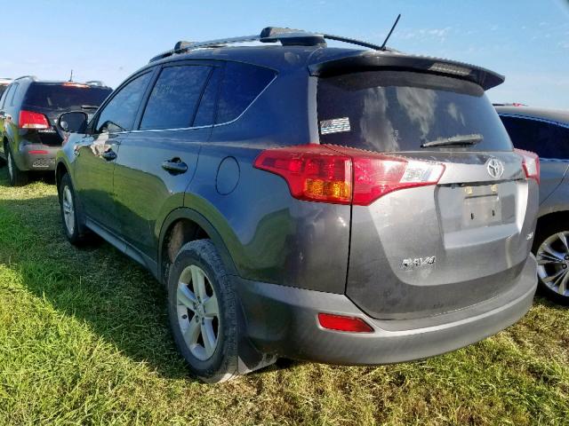 JTMWFREV3DD002809 - 2013 TOYOTA RAV4 XLE CHARCOAL photo 3