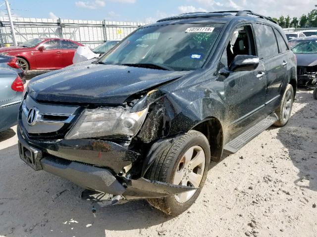 2HNYD28857H519011 - 2007 ACURA MDX SPORT BLACK photo 2