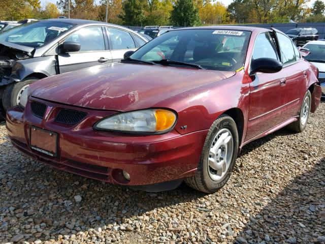 1G2NE52E15M166500 - 2005 PONTIAC GRAND AM S BURGUNDY photo 2