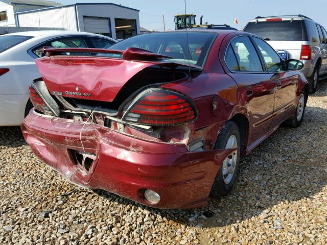 1G2NE52E15M166500 - 2005 PONTIAC GRAND AM S BURGUNDY photo 4