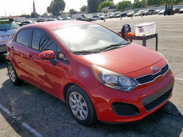 KNADN5A37C6009978 - 2012 KIA RIO EX RED photo 1