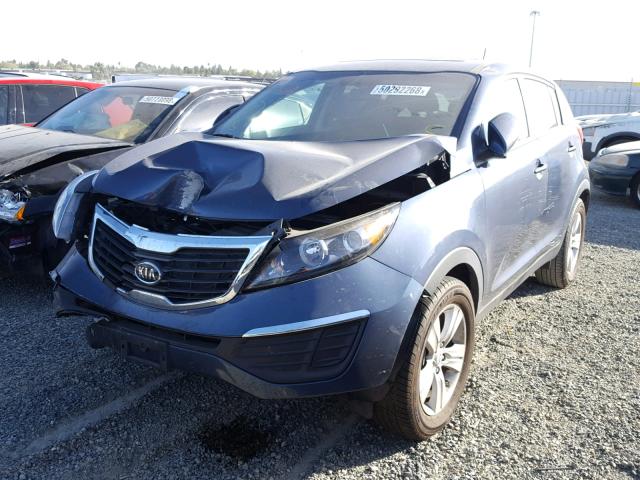 KNDPB3A21C7328498 - 2012 KIA SPORTAGE B BLUE photo 2