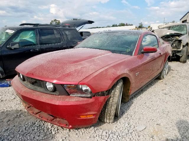 1ZVBP8CH3A5117464 - 2010 FORD MUSTANG GT RED photo 2