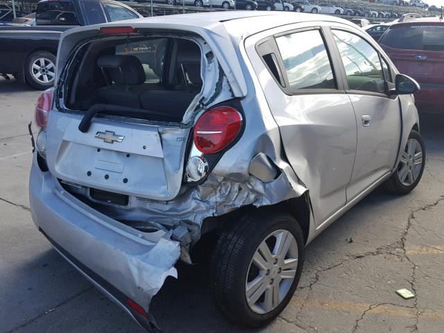 KL8CD6S98EC409913 - 2014 CHEVROLET SPARK 1LT SILVER photo 4