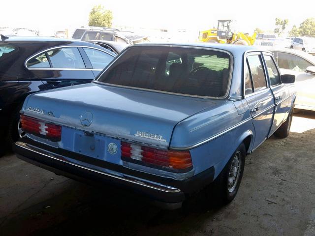 WDBAB23A1BB231753 - 1981 MERCEDES-BENZ 240 D BLUE photo 4