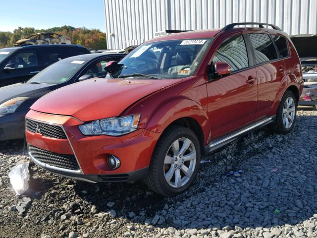 JA4JT4AX6AZ005838 - 2010 MITSUBISHI OUTLANDER RED photo 2