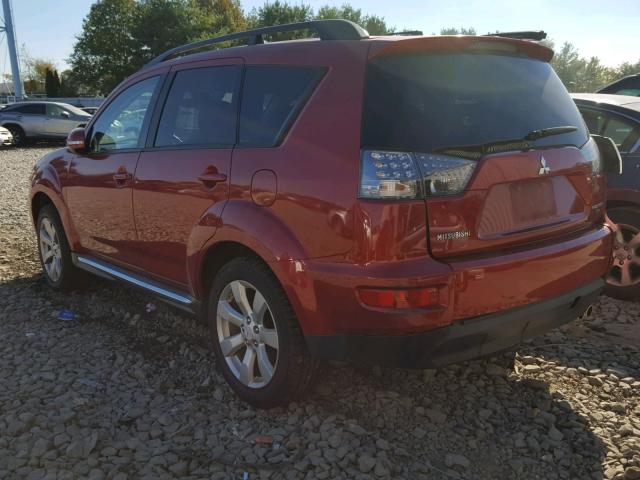 JA4JT4AX6AZ005838 - 2010 MITSUBISHI OUTLANDER RED photo 3