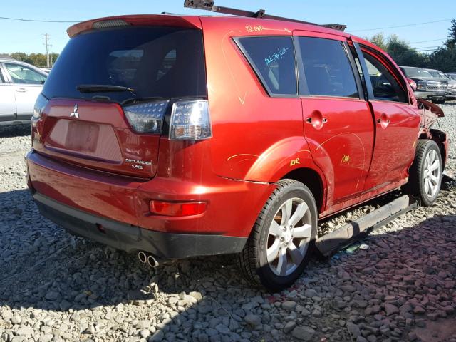 JA4JT4AX6AZ005838 - 2010 MITSUBISHI OUTLANDER RED photo 4