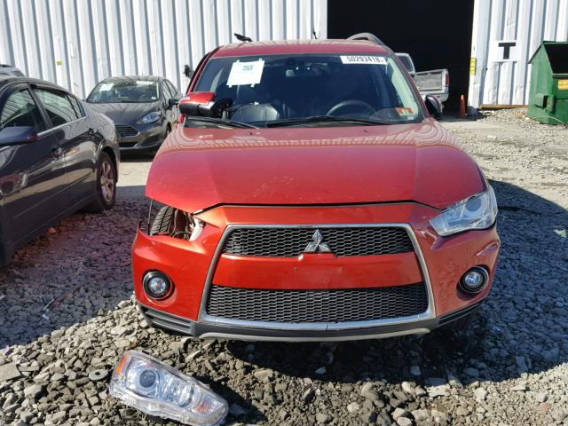 JA4JT4AX6AZ005838 - 2010 MITSUBISHI OUTLANDER RED photo 9